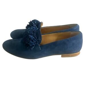 Mercanti Fiorentini Tassel Suede Loafers Women's 7.5 Made in Italy Slip On Shoes
